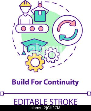 business continuity process line icon vector illustration Stock Vector ...
