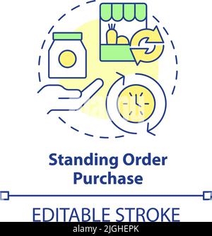 Standing order purchase concept icon Stock Vector