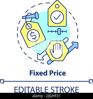 Fixed price concept icon Stock Vector