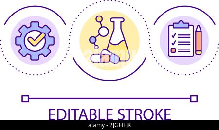 Biochemistry loop concept icon Stock Vector