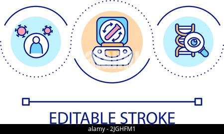 Genetic research loop concept icon Stock Vector