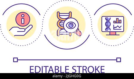 DNA research loop concept icon Stock Vector