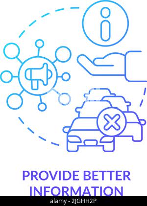 Provide better information blue gradient concept icon Stock Vector