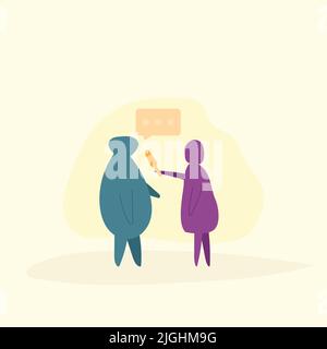 Two persons interiview Stock Vector