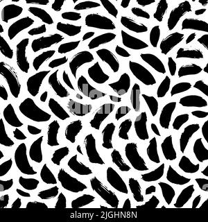 Abstract pattern of bold black shabby dots Stock Vector