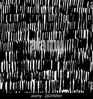 Hand drawn black vertical lines seamless pattern. Stock Vector