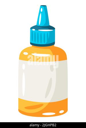 Illustration of glue. School item. Education colorful image for design. Stock Vector