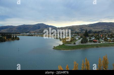Beautiful Lake Wanaka Seen From Roys Peak. New Zealand Landscape. Stock Photo