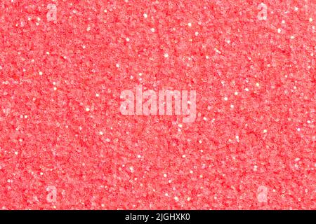 Bright pink background with glitter. Texture for Christmas gift card. Stock Photo