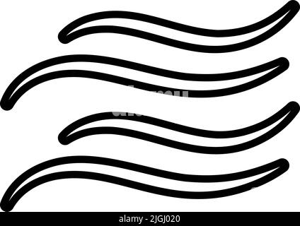 Water Wave Icon. Bold outline design with editable stroke width. Vector Illustration. Stock Vector