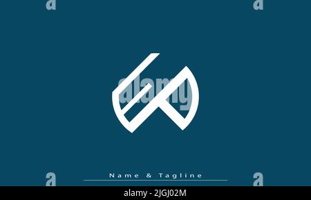 Alphabet letters Initials Monogram logo FP , PF Stock Vector