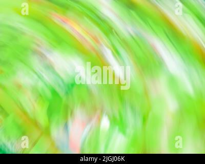 Abstract green light trail vortex. Lights moving in circular green pattern. Stock Photo