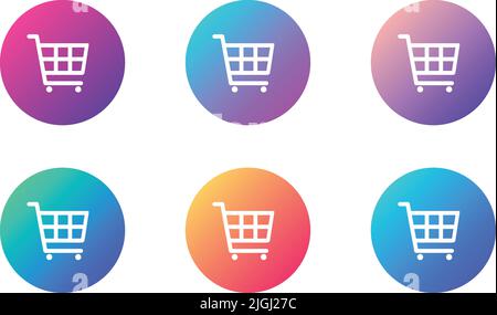 cart account ui web button. ui elements Stock Vector