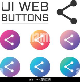share account ui web button. ui elements Stock Vector