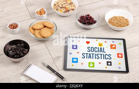 Healthy Tablet Pc compostion, social networking concept Stock Photo