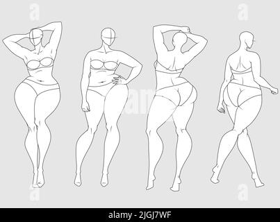 Curvy body type Black and White Stock Photos & Images - Alamy
