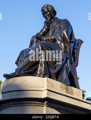 A statue of historic British chemist Thomas Graham, located on George Square in the city of Glasgow in Scotland, UK. Stock Photo