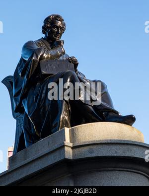 A statue of historic British chemist Thomas Graham, located on George Square in the city of Glasgow in Scotland, UK. Stock Photo