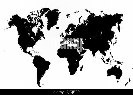 World Map with different Colours an Shape Bavaria Germany Stock Photo