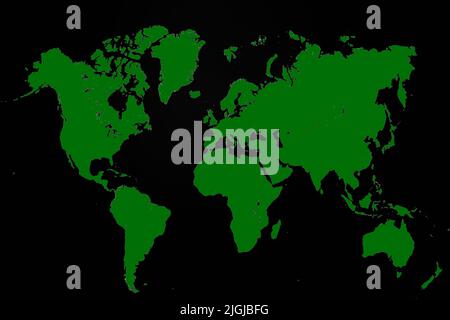 World Map with different Colours an Shape Bavaria Germany Stock Photo