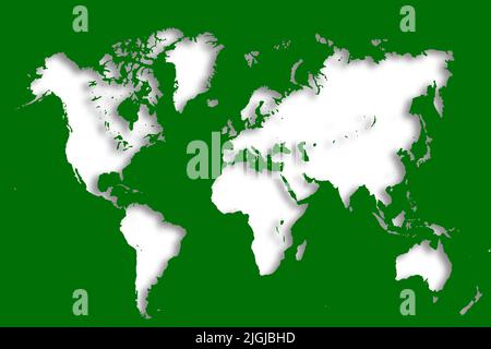 World Map with different Colours an Shape Bavaria Germany Stock Photo