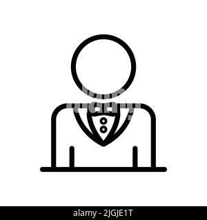Bridegroom icon. Icon related to wedding. line icon style. Simple design editable Stock Vector
