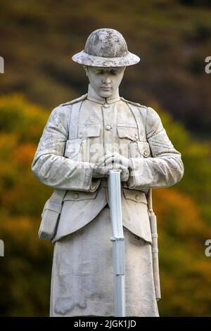 Fort William, Scotland - October 6th 2021: War memorial on The Parade in Fort William, Scotland - dedicated to the men of Fort William who gave their Stock Photo