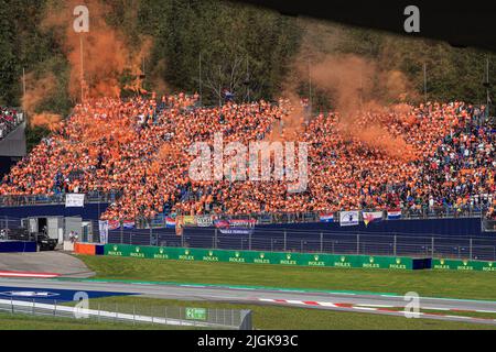 Spielberg, Austria. 10th July, 2022. Supporters during 2022 Austrian Grand Prix - Race, Formula 1 Championship in Spielberg, Austria, July 10 2022 Credit: Independent Photo Agency/Alamy Live News Stock Photo