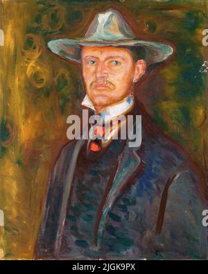 Edvard Munch - Self Portrait in Broad Brimmed Hat - 1905 Stock Photo