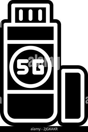usb socket glyph icon vector illustration Stock Vector Image & Art - Alamy