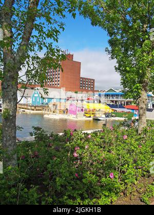 Peake's Quay and Wharf from Confederation Landing Park, Charlottetown, PEI Stock Photo