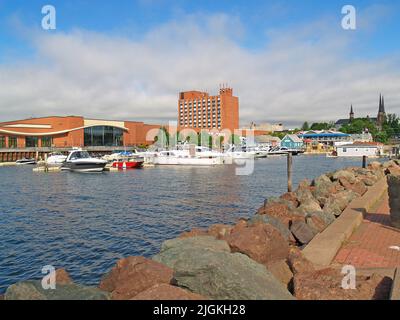 Peake's Wharf from Confederation Landing Park, Charlottetown, PEI Stock Photo