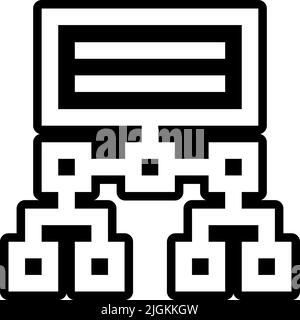hierarchical structure icon . Stock Vector
