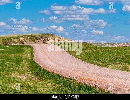 Sage Creek Rim Road in Badlands National Park South Dakota Stock Photo