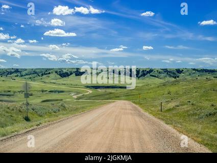 Sage Creek Rim Road in Badlands National Park South Dakota Stock Photo