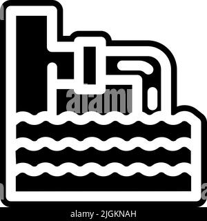 water pollution icon . Stock Vector