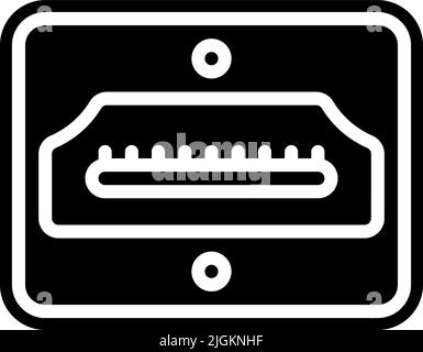 hdmi port icon . Stock Vector
