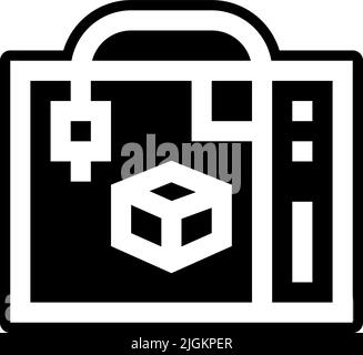 d printer icon . Stock Vector