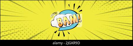 Comic lettering BAM on white background - Vector illustration Stock Vector