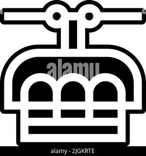 chairlift icon . Stock Vector