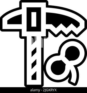 ice axe icon . Stock Vector