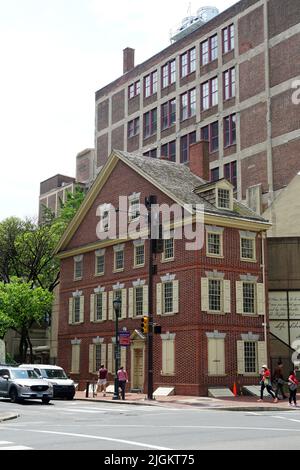 Declaration House (Thomas Jefferson here drafted the US Declaration of Independence), Philadelphia, Pennsylvania, USA, North America Stock Photo