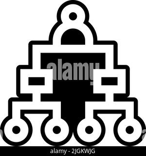 organization chart icon . Stock Vector
