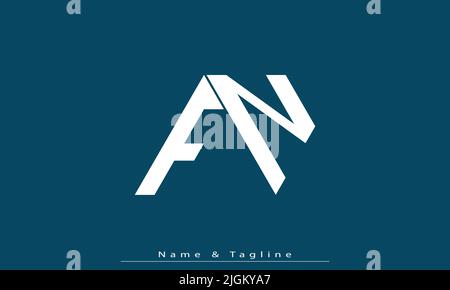 Alphabet letters Initials Monogram logo FN , NF Stock Vector