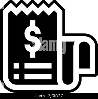 Service fee black glyph icon Stock Vector Image & Art - Alamy