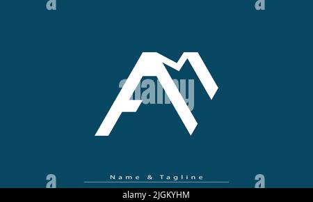 Alphabet letters Initials Monogram logo FM , MF Stock Vector