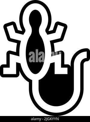 lizard icon . Stock Vector
