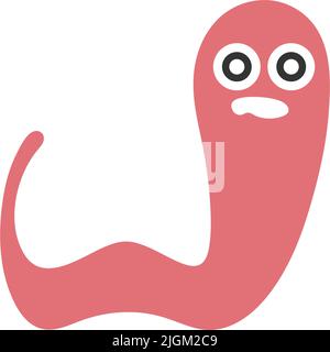 Worm icon logo design illustration vector template Stock Vector