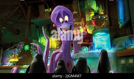 KOWALSKI, SKIPPER, RICO, PRIVATE, OCTOPUS, PENGUINS OF MADAGASCAR, 2014 Stock Photo