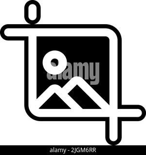 crop icon . Stock Vector